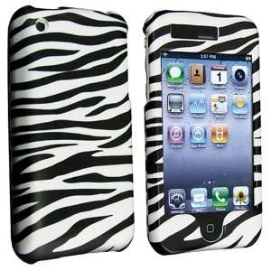 Apple iPhone 3GS 16GB / 32GB Black and White Stripes Zebra Skin Animal 