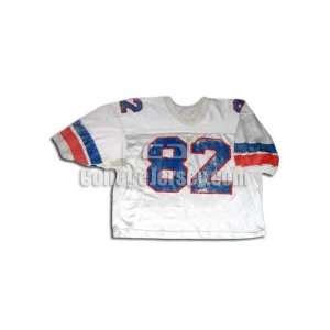  White No. 82 Game Used Boise State Football Jersey (SIZE L 