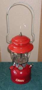 Vintage Coleman Lantern Stove Co. Mantle Lamp 200A Burgundy 1961 