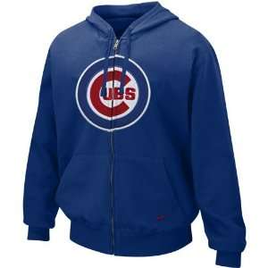  Nike Chicago Cubs Royal Blue Tackle Full Zip Hoody (X 