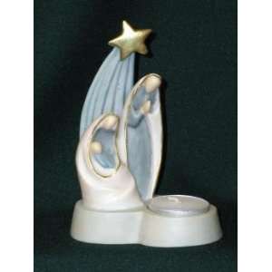  5 inch Nativity Votive Candle Painted