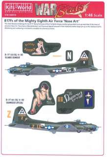 Kits World Decals 1/48 B 17F FLYING FORTRESS 8th AF  