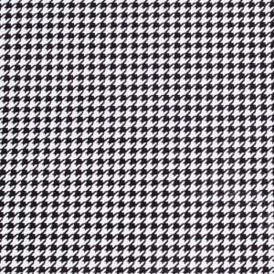 ft Roll of Glossy Black Mini Houndstooth Pattern on White Permanent 