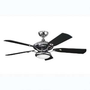 Aldrin Collection 52 Midnight Chrome Ceiling Fan with Satin Black 