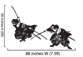 Vinyl Wall Decal Sticker Japanese Samurai Fighter BIG  