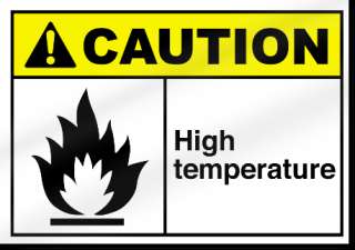 High Temperature Caution Sign  
