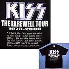 KISS FAREWELL TOUR 1973 2000 QUOTE BLK T SHIRT L NEW