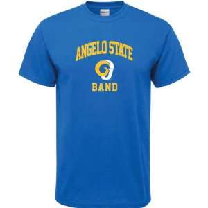  Angelo State Rams Royal Blue Band Arch T Shirt Sports 