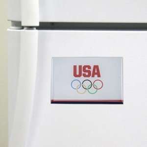  Olympics USA Olympic Team Rings Rectangle Magnet   Sports 