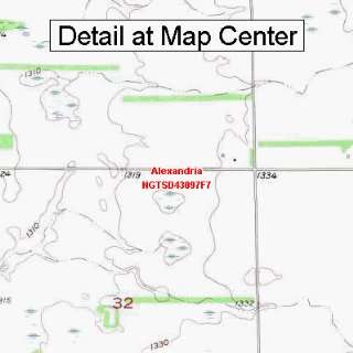  USGS Topographic Quadrangle Map   Alexandria, South Dakota 