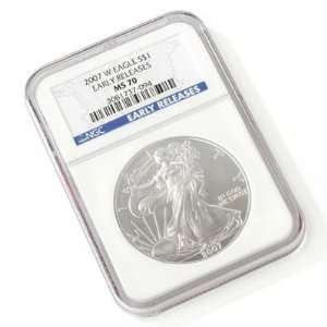   Silver American Eagle Early Release NGC MS70 Coin