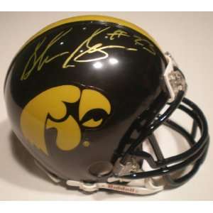  Shonn Greene Autographed Iowa Hawkeyes Riddell Mini Helmet 