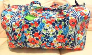 Vera Bradley Large Duffel Summer Cottag handbag Travel Bag NWT 