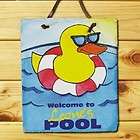  Welcome To Our Pool Sign Family Name Swimming Pool Slate Wall Sign 