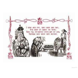 Alice in Wonderland King and Tarts Giclee Poster Print by John 