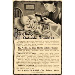   Brothers Baby Non Nettle Flannel   Original Print Ad