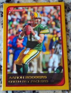 AARON RODGERS 2006 Bowman RARE GOLD Card Superbowl XLV Champs Green 