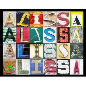  Alissa Personalized Name Poster Using Sign Letters 