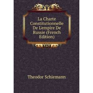   De Lempire De Russie (French Edition) Theodor Schiemann Books
