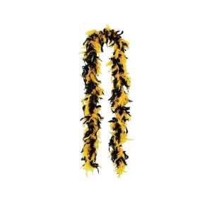  Black and Golden Yellow Fancy Feather Boa 