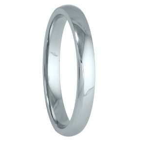   Steel Dome 4mm Polished Comfort Fit Wedding Band Ring ( Size 14