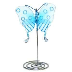    Turquoise Butterfly Card Holder, Pack of 6