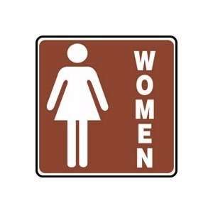  RESTROOM SIGNS WOMEN (W/GRAPHIC) 10 x 10 Plastic Sign 