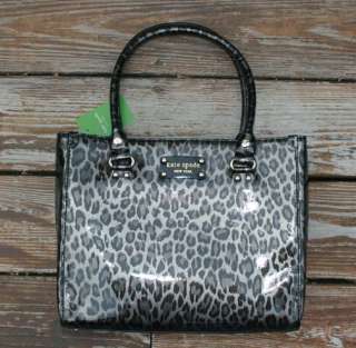 Kate Spade wellesley animal quinn Tote Patent Cowhide Leather handbag 