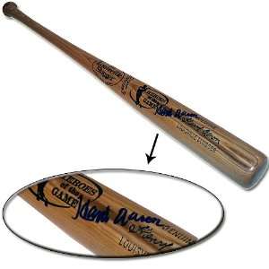  Hank Aaron Signed Bat   Heroes Of The Game Sports 