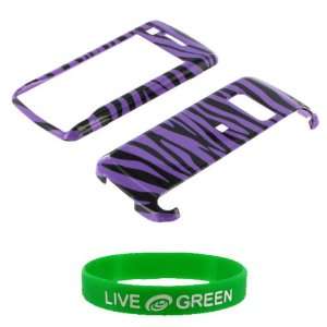  Purple & Black Zebra Design Snap On Hard Case for LG enV Touch 