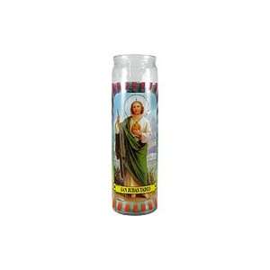  San Judas Tadeo Green Candle   1 candle,(Ever Glow 