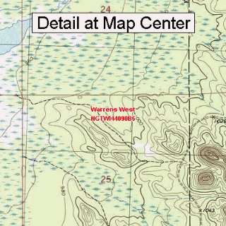  USGS Topographic Quadrangle Map   Warrens West, Wisconsin 