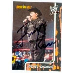  Jim Ross Autographed/Hand Signed Wrestling Card 2002 Fleer 
