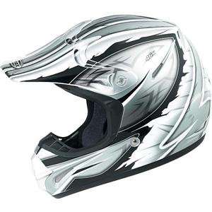  GMax Youth GM46Y Helmet   Large/Metallic Silver/Black Automotive