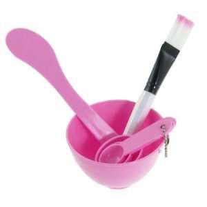  DIY Homemade Mask Bowl Spoons Brush Appliances Set Pink 