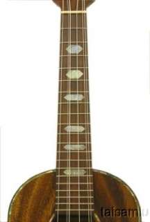 Alulu Acacia koa 6 strings Tenor Ukulele   inlaid hummingbird pattern 