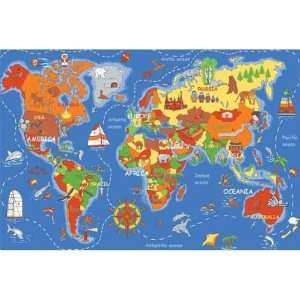  Where In The World Kids Play Rug by Learning Carpets