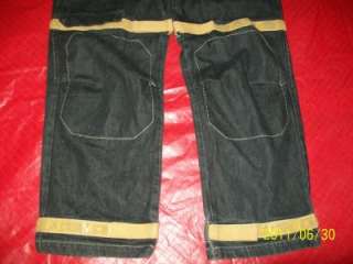 MARITHE FRANCOIS GIRBAUD Black & Tan Gold Jeans boys 26  