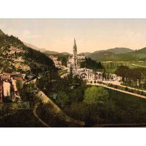  Travel Poster   From Notre Dame de Lourdes Lourdes Pyrenees France 