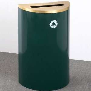   Recycling Logo, Hunter Green Finish, Satin Aluminum Top, Shown with