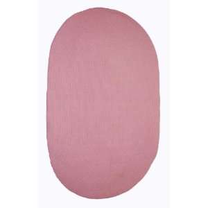  Solid Oval Braided Chenille Rug Baby