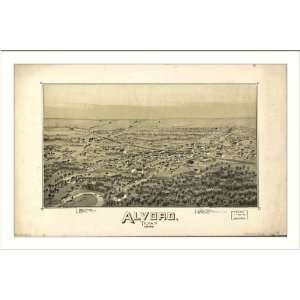  Historic Alvord, Texas, c. 1890 (M) Panoramic Map Poster 