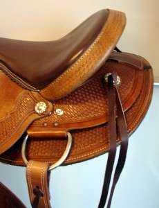   Tan Horse Western Show Trail Pleasure Saddle Waxy Leather Headstall P