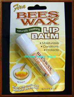 100% pure natural BEES WAX LIP BALM lemon Flavor 792850110991  