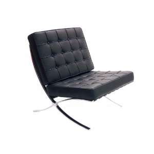  Barcelona Style Black Leather Chair