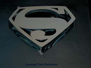 ORIGINAL US SUPERMAN 1978 MOVIE POSTER Platinum Foil COMING THIS 