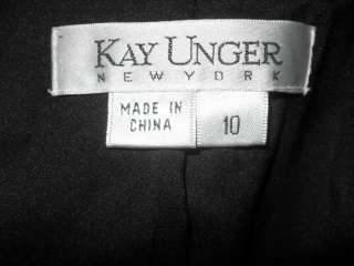 Kay Unger Chic Black Cropped Bolero Jacket 10 M Medium  
