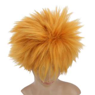 Fashionable Bleach Kurosaki Ichigo Short Yellow Cosplay Wig Party Wig 