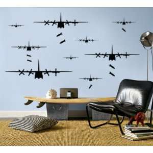  Bomber Airplanes   Black , 24x36