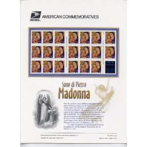 USPS American Commemorative Stamp Panel #529 Sano di Pietro Madonna 
